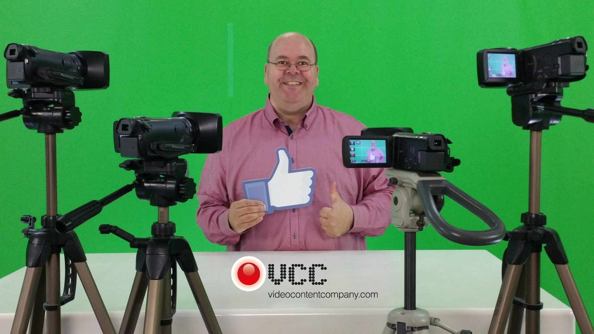 Livestream greenscreen studio VCC VideoContentCompany neemt met meerdere camera's tegelijk op